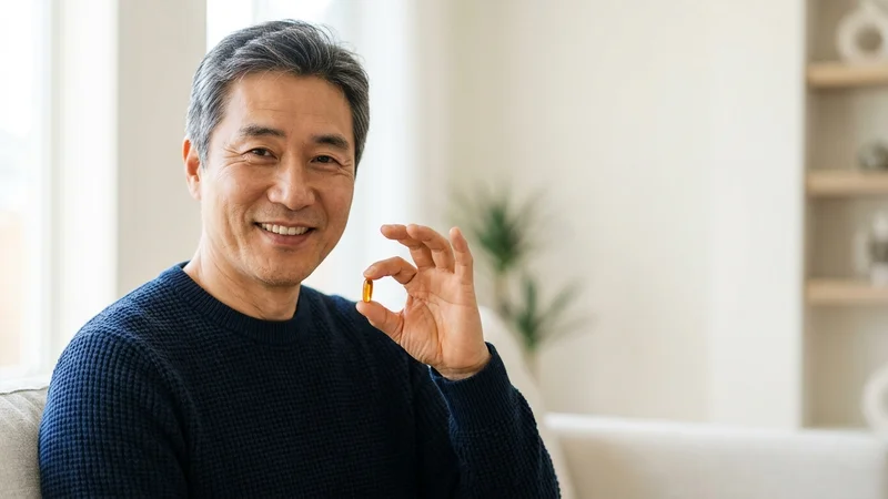 코엔자임 큐텐이 풍부한 소고기, 고등어, 브로콜리, 견과류가 한국 가정 식탁에 놓인 모습