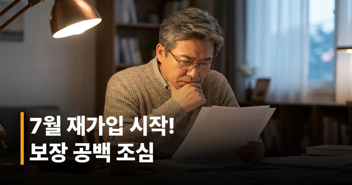 4세대 실손보험 재가입 조건과 보장공백 한눈에 비교 설명