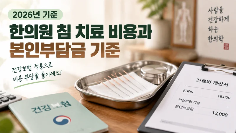침 치료 실비 청구 과정과 필요한 서류 준비 방법을 보여주는 보험 청구 안내 이미지