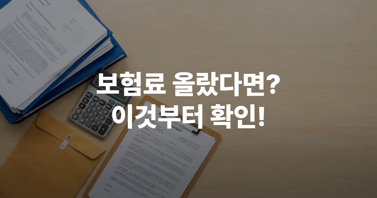 보험 갱신 안내장과 보험증권 서류가 나란히 놓인 비교 이미지