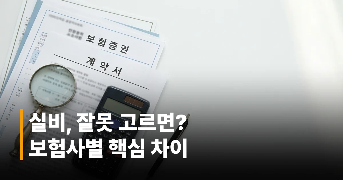 2026년 실비보험 추천 보험사 비교 분석 서류와 체크리스트