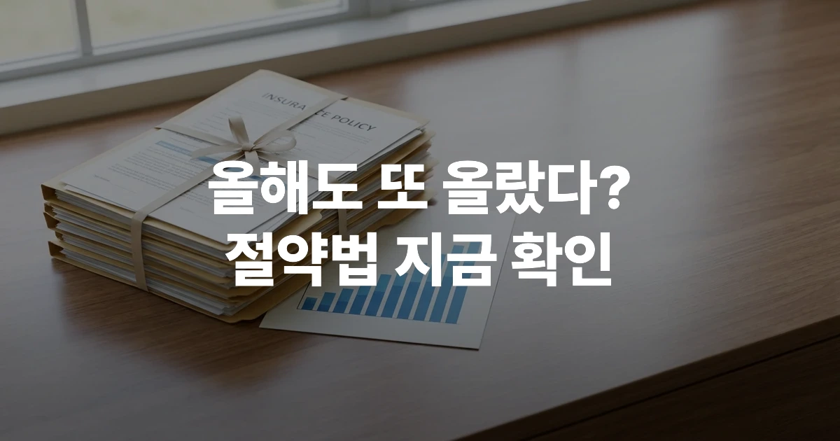 2026년 보험료 인상 원인을 보여주는 손해율 그래프와 보험 서류