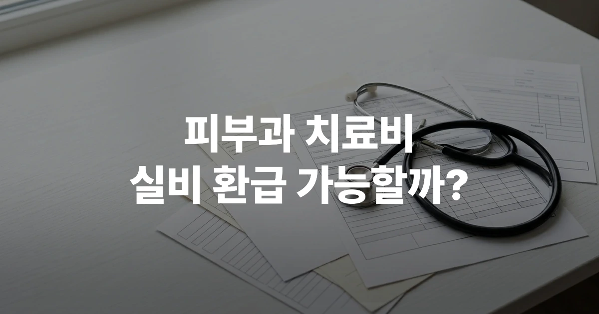 피부과 실손보험 청구 서류와 진료 영수증, 처방전이 놓인 책상
