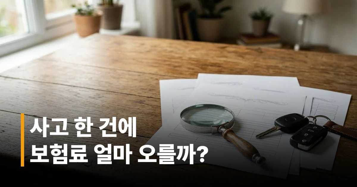 2026년 자동차 보험 할인할증 등급표와 보험료 산정 요인 안내 서류