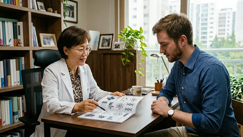 외국인 근로자가 의료기관에서 건강검진을 수검하는 모습