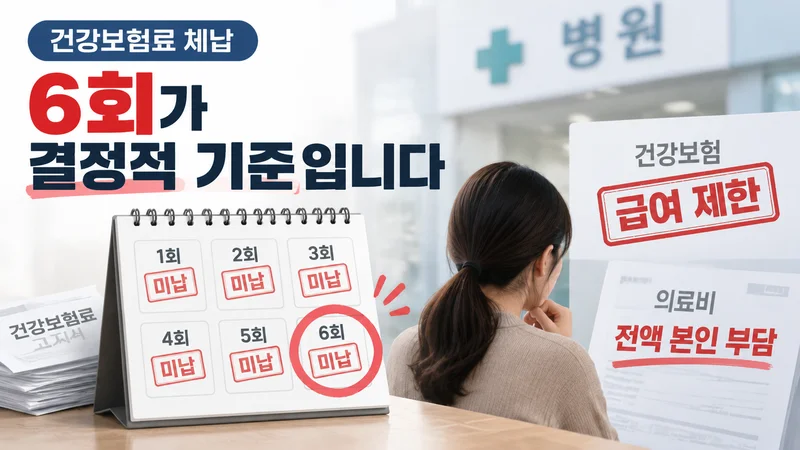 건강보험 급여 제한 중 의료비가 증가해 본인부담금이 커지는 상황을 비교하는 진료비 청구서 이미지