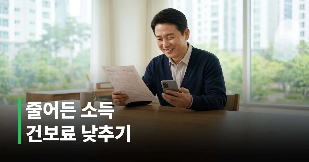 2026년 건강보험료 조정신청 대상자와 소득 감소 증빙 서류 안내