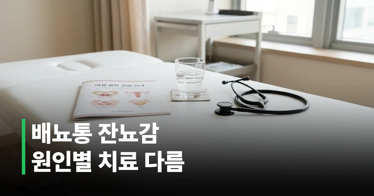 전립선 건강 정보를 보여주는 의학 일러스트와 진료 안내 자료
