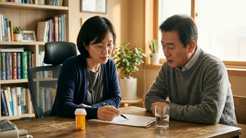 병원에서 확인할 검사와 약 복용시간 조절