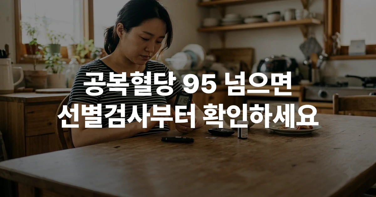 임신 중 혈당을 측정하는 한국인 임산부의 모습