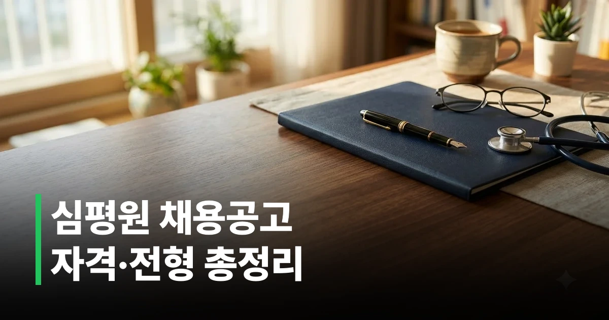 원목 책상 위에 놓인 깔끔한 서류철, 만년필, 돋보기 안경