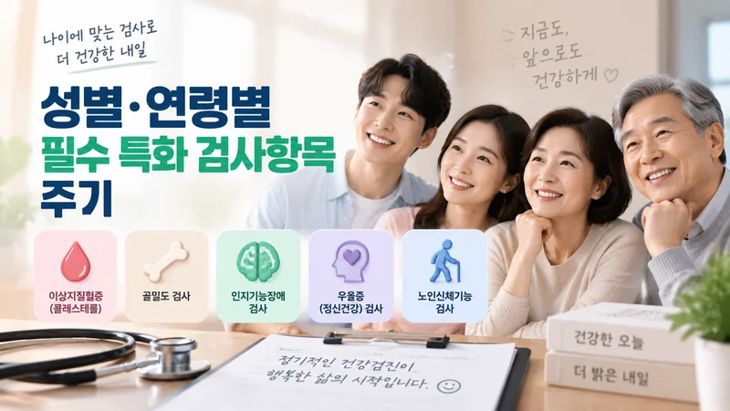 불필요한 과잉검사를 줄이고 개인 상황에 맞는 맞춤형 건강검진 설계를 상담하는 의료 이미지