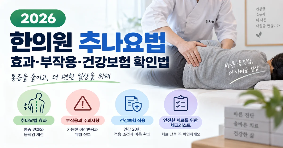 한의원 진료실에서 목과 허리 통증 상담을 받는 중년 한국인