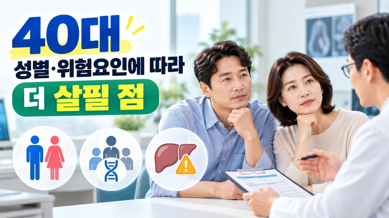 40대 성별·위험요인에 따라 더 살필 점