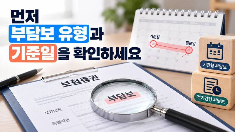 먼저 부담보 유형과 기준일을 확인하세요