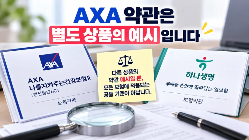 보험 계약자가 약관에서 부담보 대상과 기간, 진료 이력 및 보장 재개 조건을 확인하고 보험사에 문의하는 모습