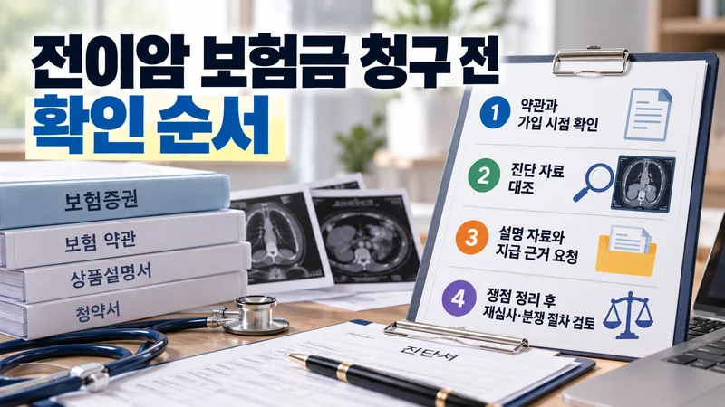 전이암 보험금 청구 전 확인 순서