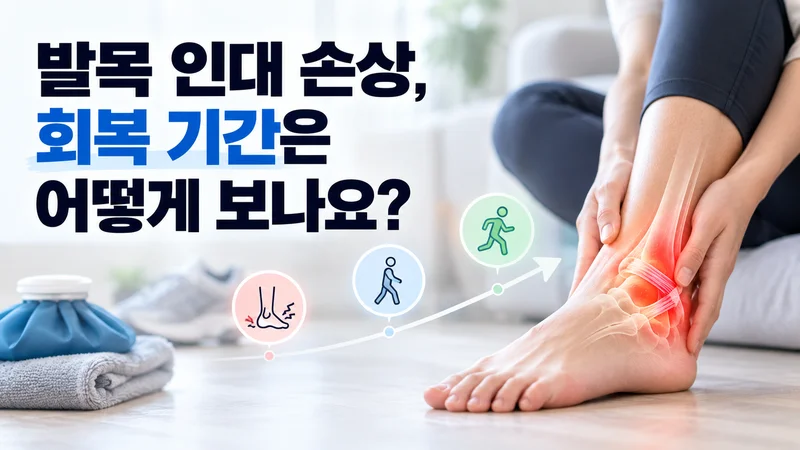 발목 인대 손상, 회복 기간은 어떻게 보나요?