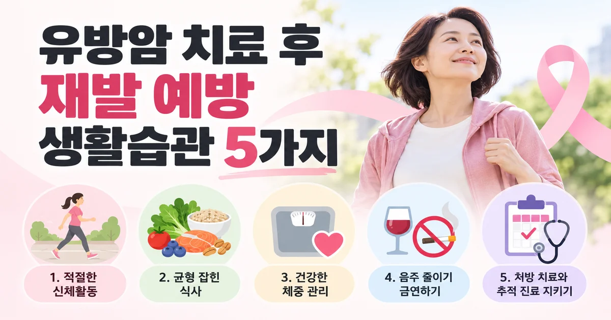 한국인 50대 여성이 동네 공원 산책로를 천천히 걷는 모습