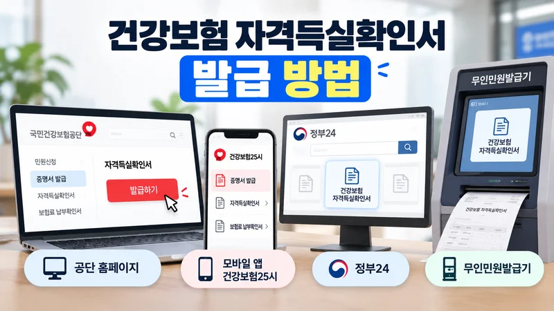 건강보험 자격득실확인서 발급 방법