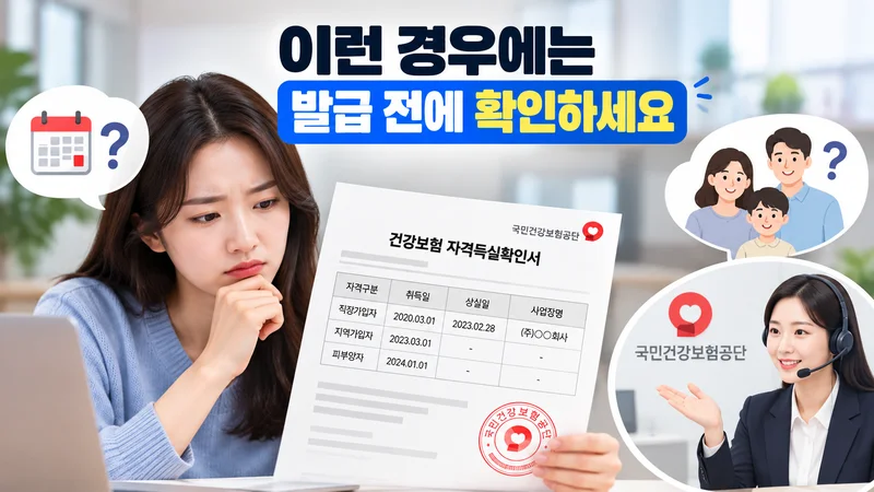 이런 경우에는 발급 전에 확인하세요
