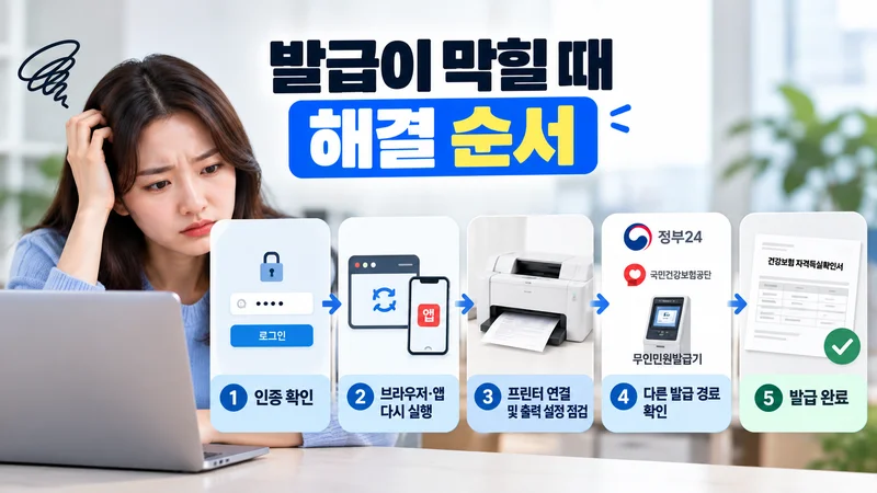 발급이 막힐 때 해결 순서