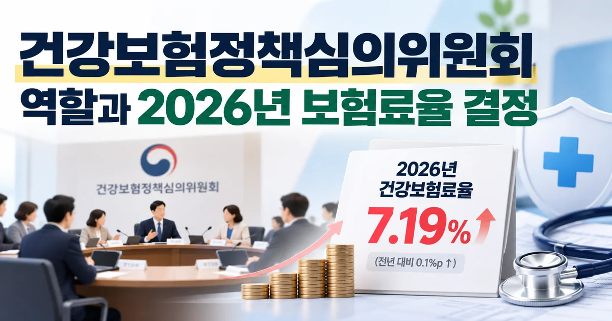 건강보험료 안내문과 진료 영수증, 약 봉투가 놓인 한국 가정의 테이블